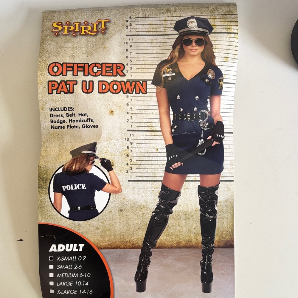 Spirit Navy Police Costume with Black Accessories